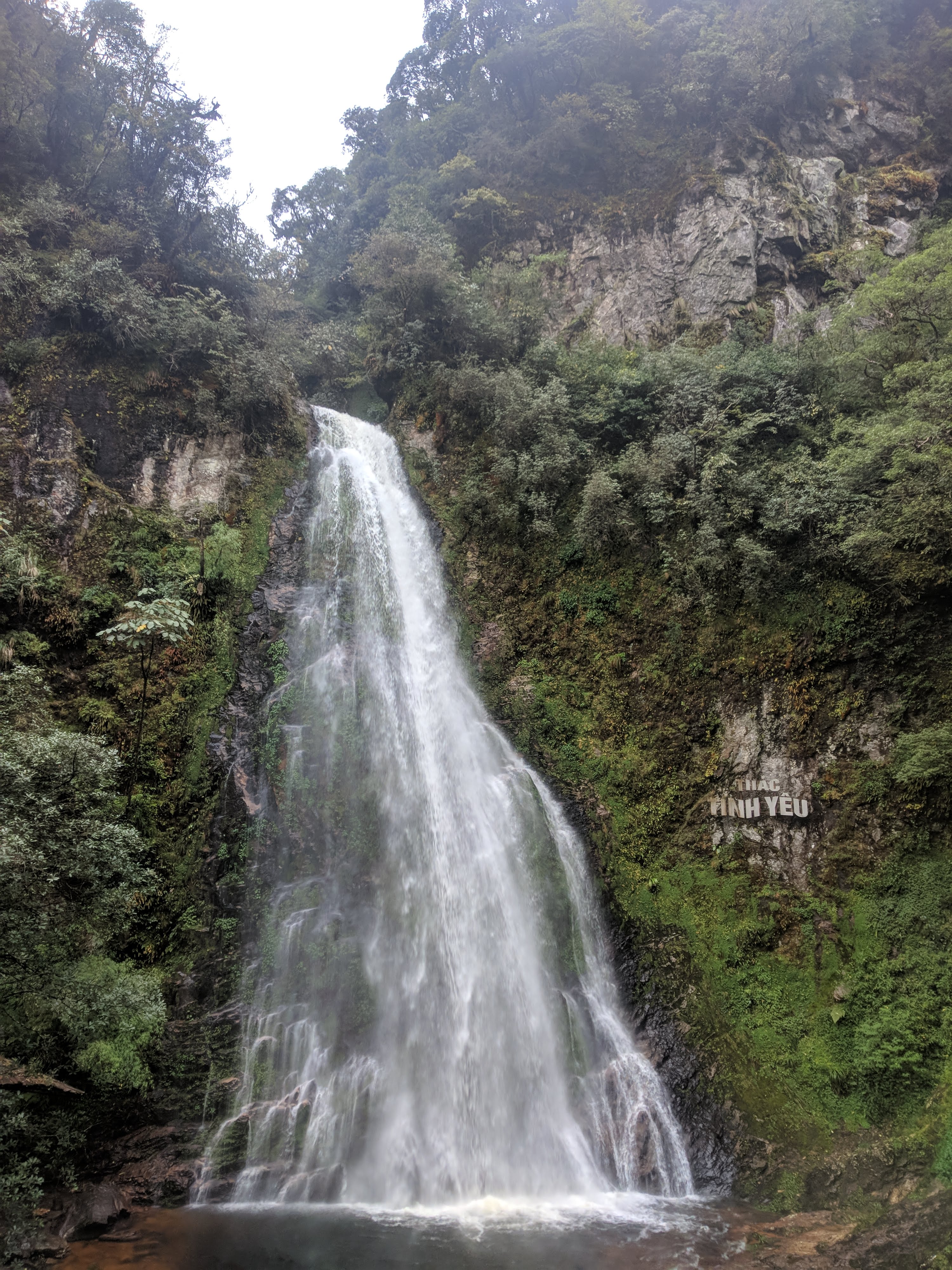 Heavy-flow waterfall in Vietnam 